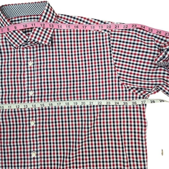 2 Jack Stone Gingham Dress Shirt Long Sleeve Button Down‎ Size XL - Picture 7 of 11
